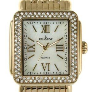 Peugeot Women's 38X30mm Gold Tank Bracelet Watch Panther Link Bracelet